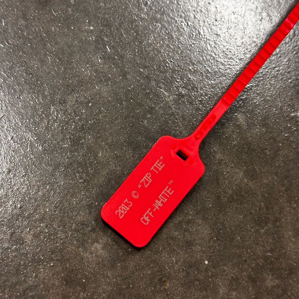 Off-white red zip tie 2013 Virgil abloh - Picture 2 of 4